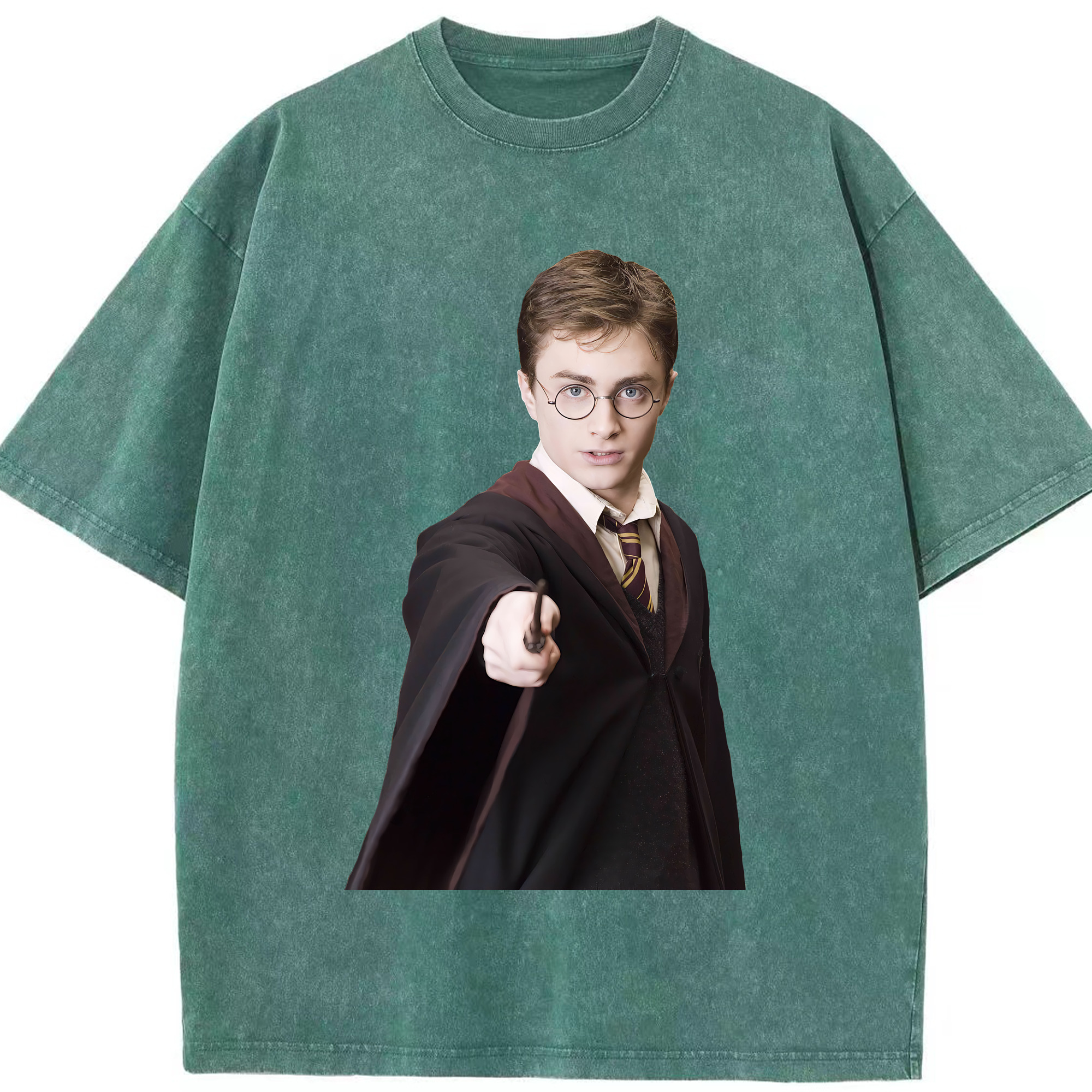 （画像用） Harry Potter ハリー・ポッターシリーズ 綿100% ヴィンテージ風 半袖Tシャツ（フロントプリント）